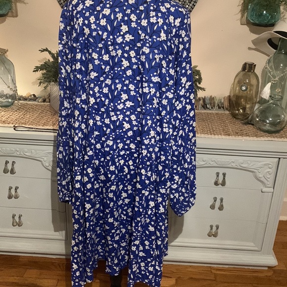 Ellos blue floral dress Size 2X - Picture 2 of 5